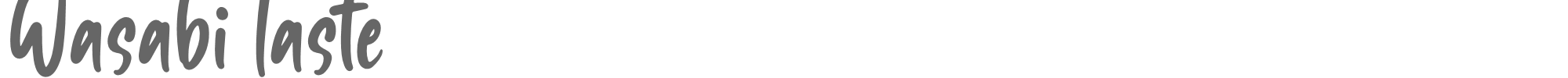 Sample characters Wasabi Taste Font
